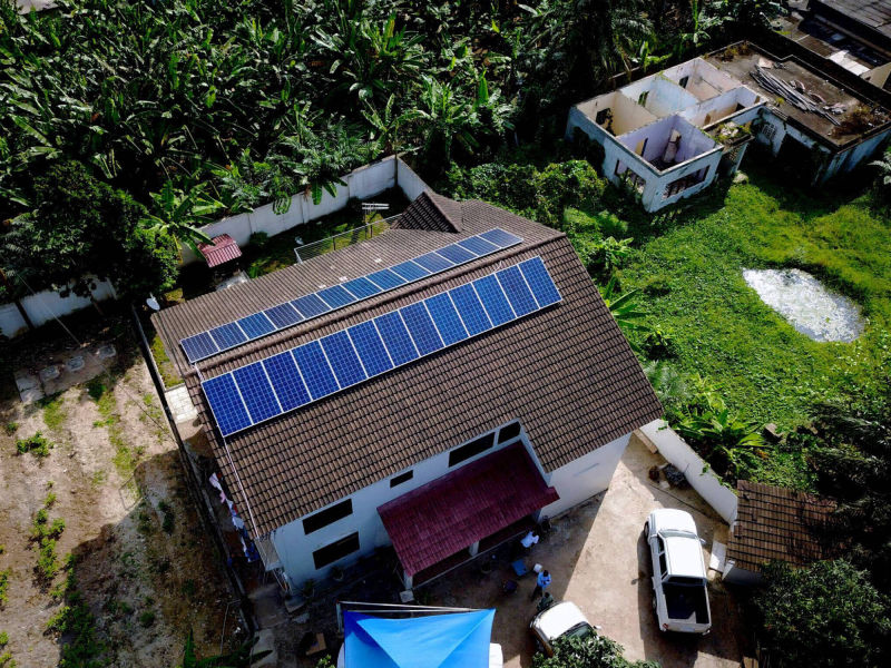 10 kW net-metering plant on office roof | Ghana