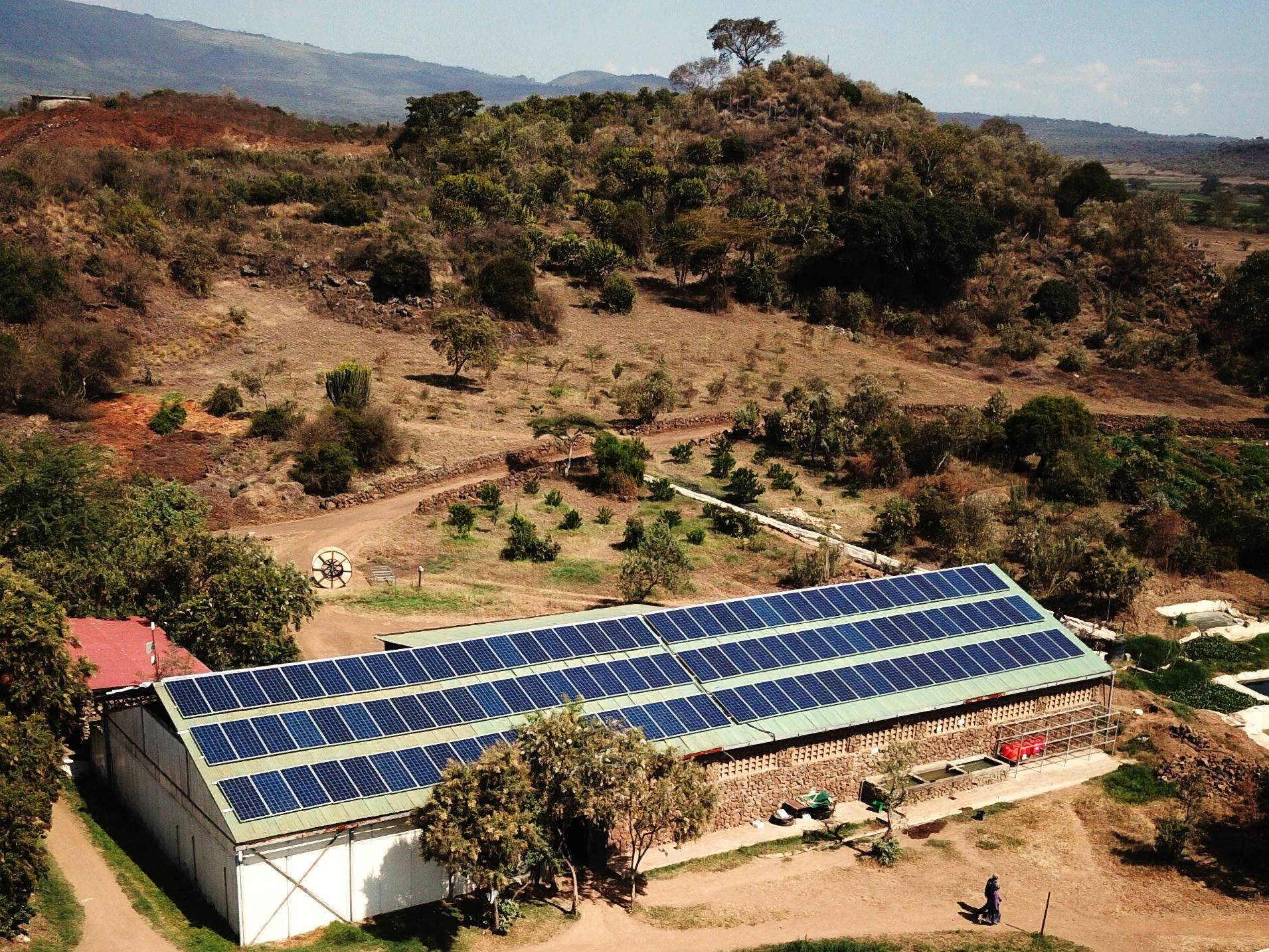 75 kW grid-tied plant at flower farm | Kenya