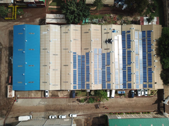 roof mounted solar power plant